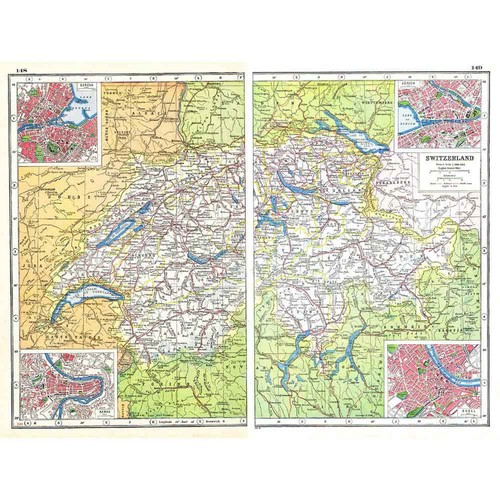 Antike landkarte 1920 - landkarte,