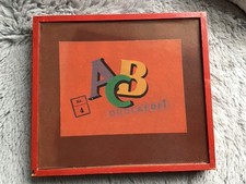 ABC  DRUCKEREI ** Spiel ** aus den 50 iger Jahre ** Spielzeug Nr 4 ** HOLZKISTE