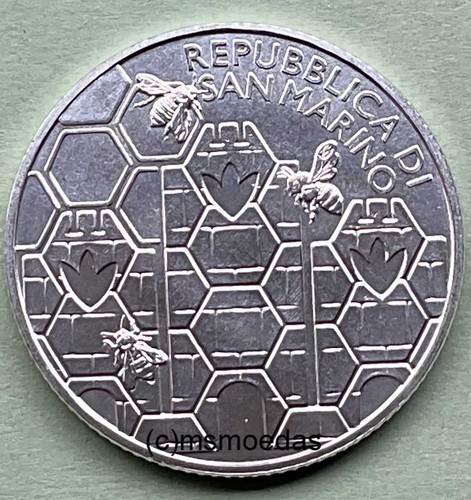 San marino euro - 5, silber