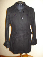 edc Esprit schwarze Jacke Mantel Jacke Wollmantel mit Wolle Gr. XL NEU