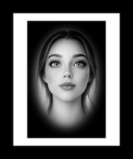Black white photo print nude - white,