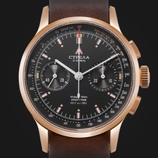 STRELA Bronze Uhr Chronograph Handaufzug 40 mm Sea-Gull ST1901 High Precision