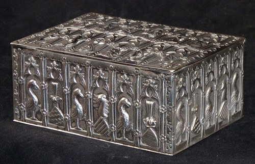 Schatulle silber neogotik - silber,