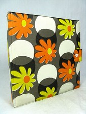 70´s " Flower Power "  design  7 inch record case / Schallplatten Mappe 08278