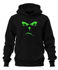 Halloween Monster Gesicht Grusel Augen Leuchtend Neon Alien böse Unisex Hoodie K