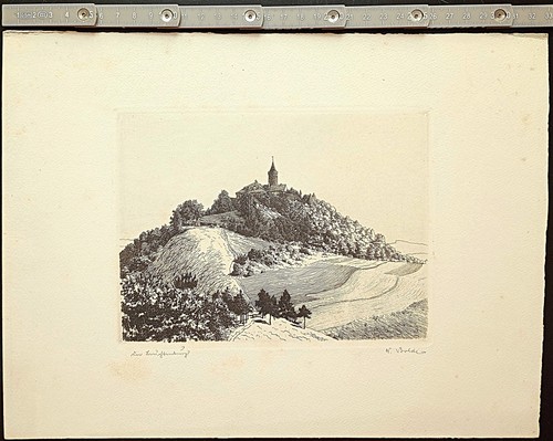 Radierung die leuchtenburg - radierung,