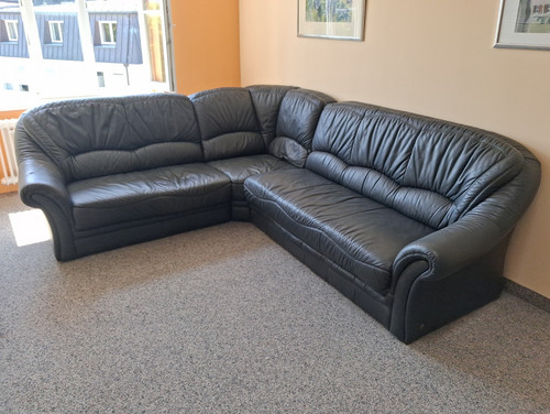 Natura ecksofa leder - natura, grau