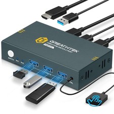 4K@60Hz HDMI KVM Switch USB