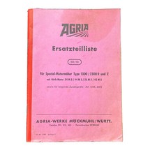 AGRIA Ersatzteilliste mit