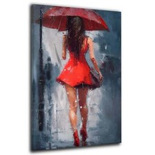 Frau im roten Kleid Wandbild