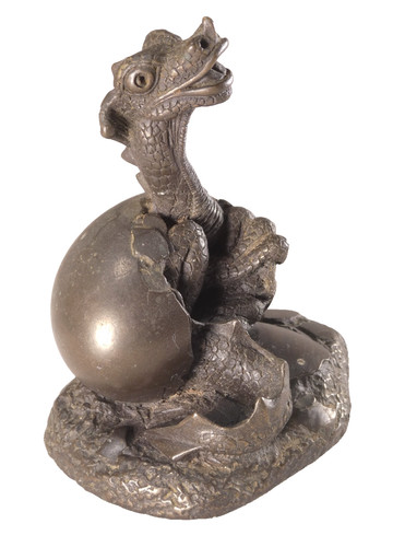 Drachen brutei gussharz - drachen, bronze