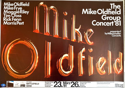 Mike oldfield 1981 bremerhafen - mike,