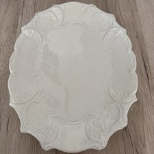Antike  Servierplatte, Teller,Keramik, Porzellan, weiss, Signatur: Italy 562/M