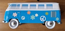 VW T1 Bus Bulli Keksdose Blechdose Butterkekse Flower Power Blau Blumen Hippie