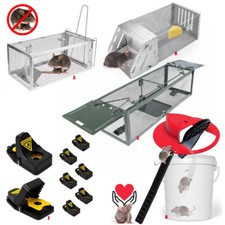 Profi Rattenfalle & Mausefalle -Lebendfalle, Schlagfalle, Kastenfalle,Käfigfalle