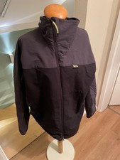 Fjällräven Jacke Herren XL leichte Outdoorjacle mit Fleece Kragen grau schwarz