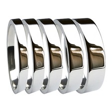 18ct Echt Weißgold Flaches