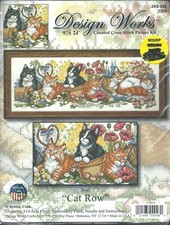 Stickpackung von Design Works  # Cat Row,  in Kreuzstich