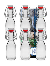 6 Leere Glasflaschen mit Bügelverschluss Bügelflasche 100 ml Flasche 