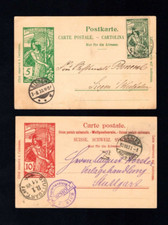 Schweiz 1900 - Gebrauchte Ganzsachen 5 und 10 Rp.  (BA-8)
