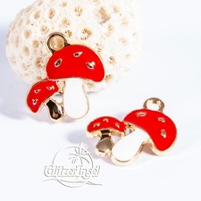 2x Schmuck Anhänger Pilz