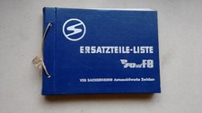 original" Ersatzteile-Liste P 70 u. F 8 "Sachsenring Automibilwerke Zwickau,1958
