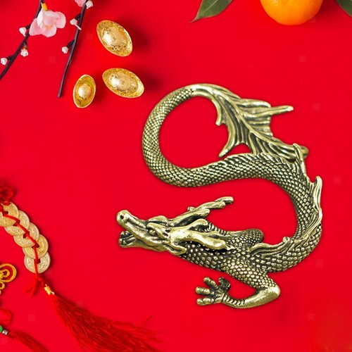 Messing-Mini-Drachen-Skulptur-