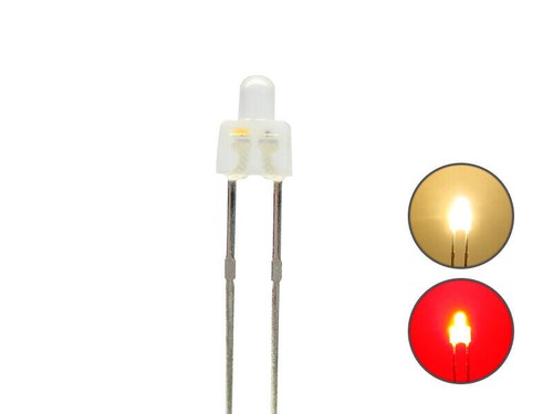 Duo led 2mm bicolor warmweiß - led,