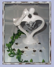 Tortenfigur Tortendeko Tisch Figur Verlobung Hochzeit Paar Herz Kuss Schleier