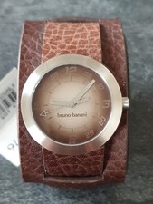 Bruno Banani * Quartz Herrenuhr Herren Uhr Braun Lederband 