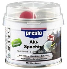 presto 2K Alu-Spachtel 600375 1000g inkl. 25g Härter Aluminium Stahl Holz Beton