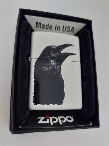 Zippo raven motiv white - zippo,