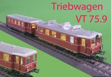 Märklin H0 37705 Dieseltriebwagen VT 75.9 mit Beiwagen neuwerig!