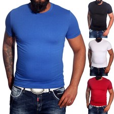 Uni basic herren kurzarm slim - uni,