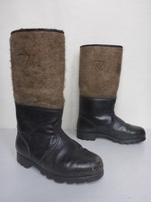 alte Stiefel Filzstiefel Winterstiefel DDR? NVA? Feuerwehr? Leder Filz Gr. 27?