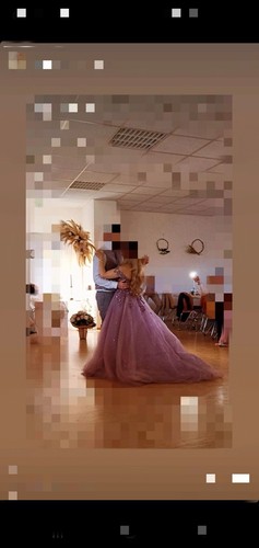 Violettes linien kleid mit - violettes, a-linien-kleid