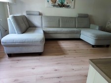 Wohnlandschaft,  U- FORM, grau