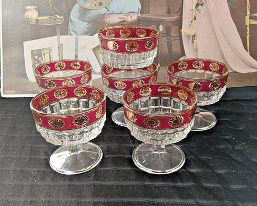 6er set vintage gläser sekt - 6er,
