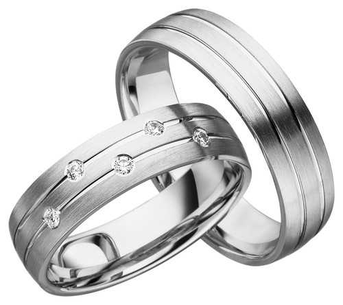 Trauringe silber - 2x,