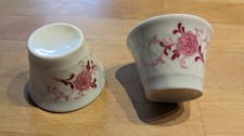 2 Eierbecher, Seltmann Weiden, Bavaria, Annabell, rosa Rose