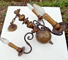 Alter 3-flammiger Messing