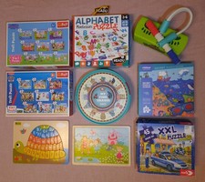 Puzzle Paket?für Kinder von 3-8 Jahre?Lernen Spielen + Pogo Stick zum Hüpfen