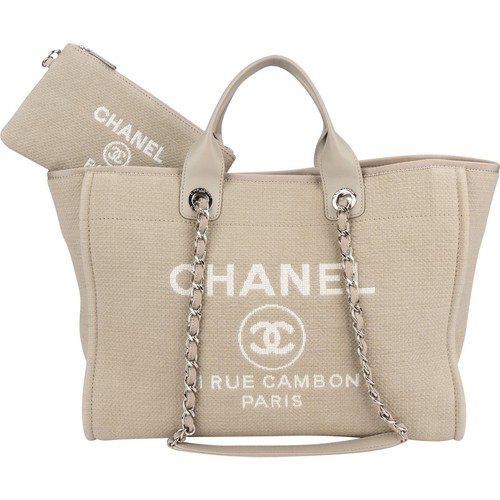 Chanel canvas deauville tote - canvas,