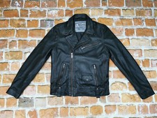 *CHEVIGNON VINTAGE BIKER LEDERJACKE*NEGAN*MOTORRAD*SCHWARZ*BÜFFEL*GR: M*TIP TOP