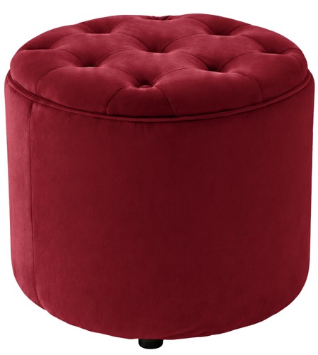 Sitzhocker pantin samt rot - sitzhocker,