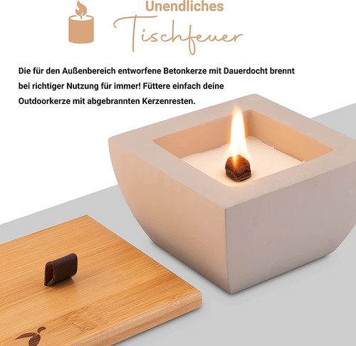 Tischfeuer outdoor kerze - tischfeuer,