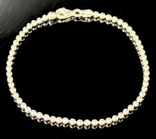 Herren Armband 925er Sterling Silber Erbsen Kugelarmband Männer Kette Schmuck