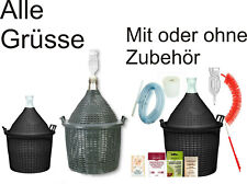 Weinballon Glasballon Glasgärballon Gärballon zur Wahl Gummistopfen Gärröhrchen