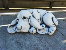 Steinfigur Hund Dekofigur