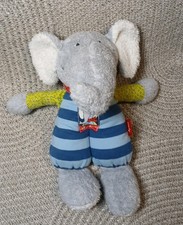 Lombardo ELEFANT Sigikid 27cm Kuscheltier Stofftier blau grün gestreift 48803 